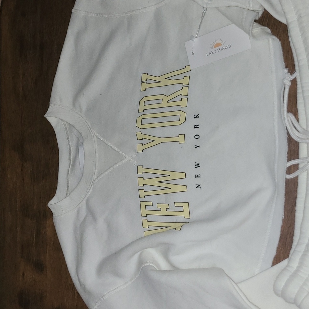 NWT crop top set with shorts